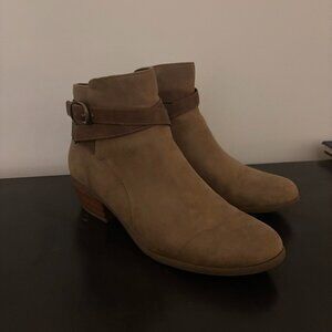 Light Brown Booties with Buckle Detail